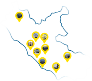 Presenza capillare nel territorio con 9 sedi di Elettrolazio